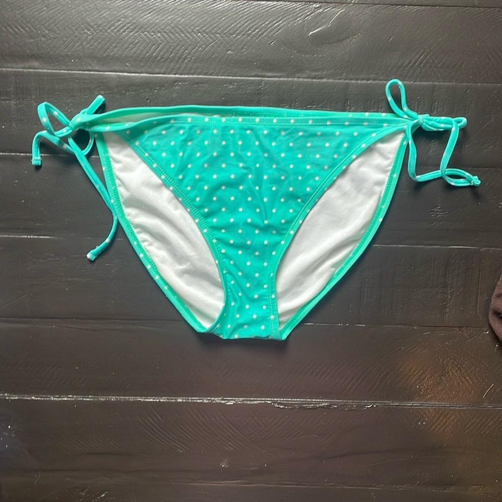Xhilaration Teal Polka Dot Bikini Bottom XL